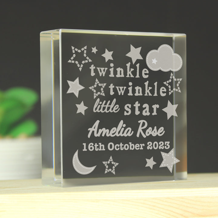 Personalised Twinkle Twinkle Crystal Token in gift category Ornaments