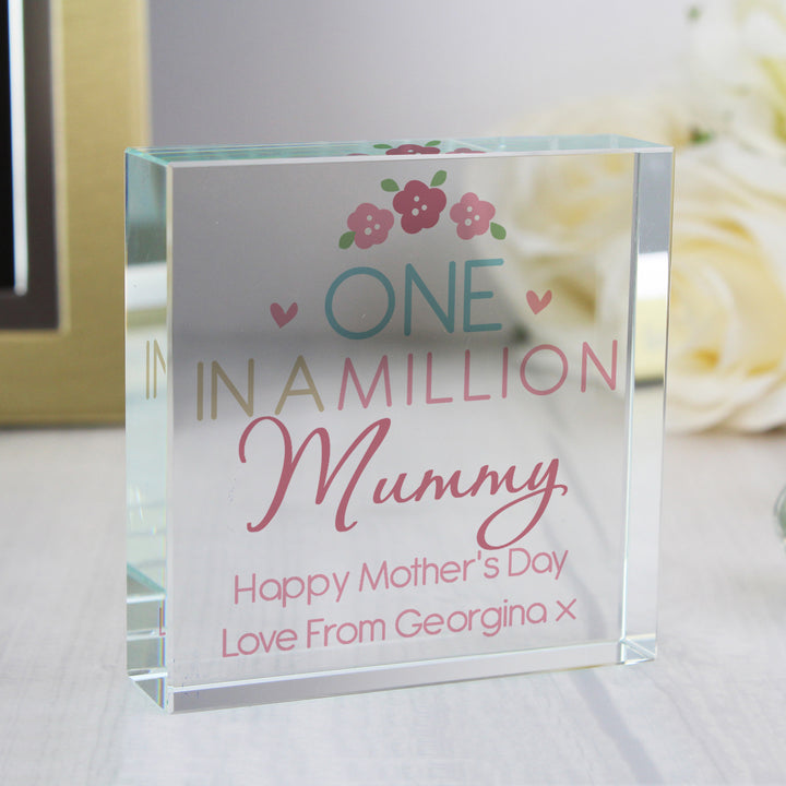 Buy Personalised One in a Million Large Crystal Token at www.giftsfinder.co.uk