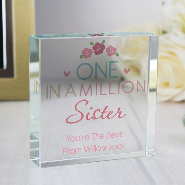 Buy Personalised One in a Million Crystal Token at www.giftsfinder.co.uk