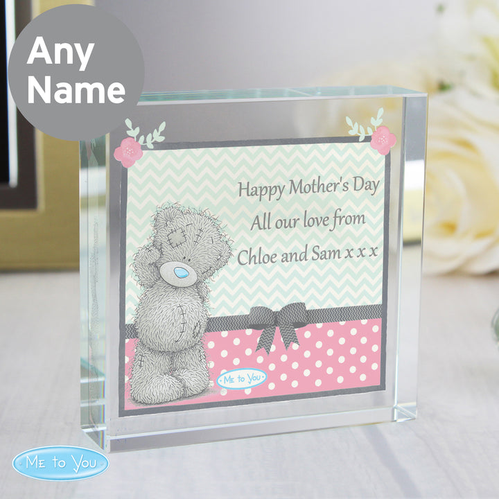 Buy Personalised Me To You Pastel Polka Dot for Her Large Crystal Token at www.giftsfinder.co.uk