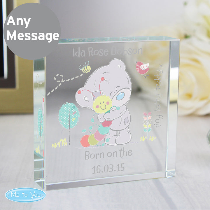 Buy Personalised Tiny Tatty Teddy Cuddle Bug Large Crystal Token at www.giftsfinder.co.uk