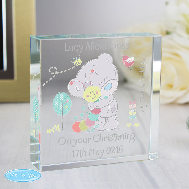 Buy Personalised Tiny Tatty Teddy Cuddle Bug Large Crystal Token at www.giftsfinder.co.uk