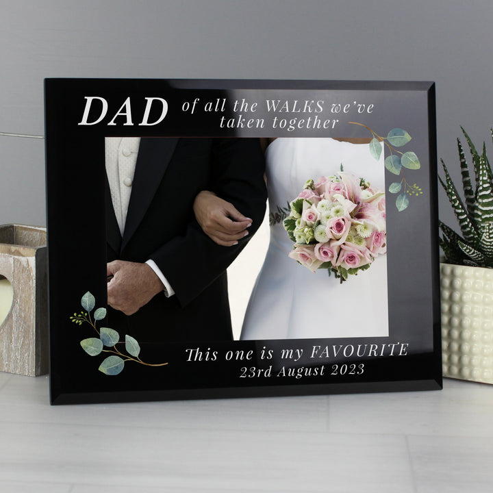 Buy Personalised 'Of All The Walks' 5x7 Glass Wedding Frame available now at www.giftsfinder.co.uk