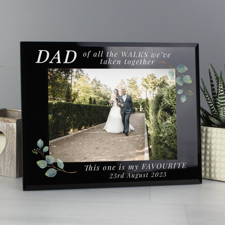 Buy Personalised 'Of All The Walks' 5x7 Glass Wedding Frame available now at www.giftsfinder.co.uk