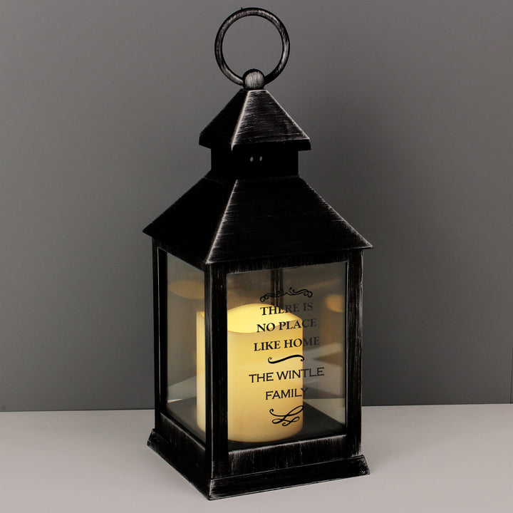 Buy Personalised Antique Scroll Rustic Black Lantern at www.giftsfinder.co.uk