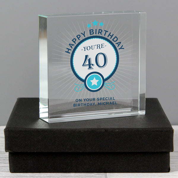 Buy Personalised Birthday Crystal Token available now at www.giftsfinder.co.uk