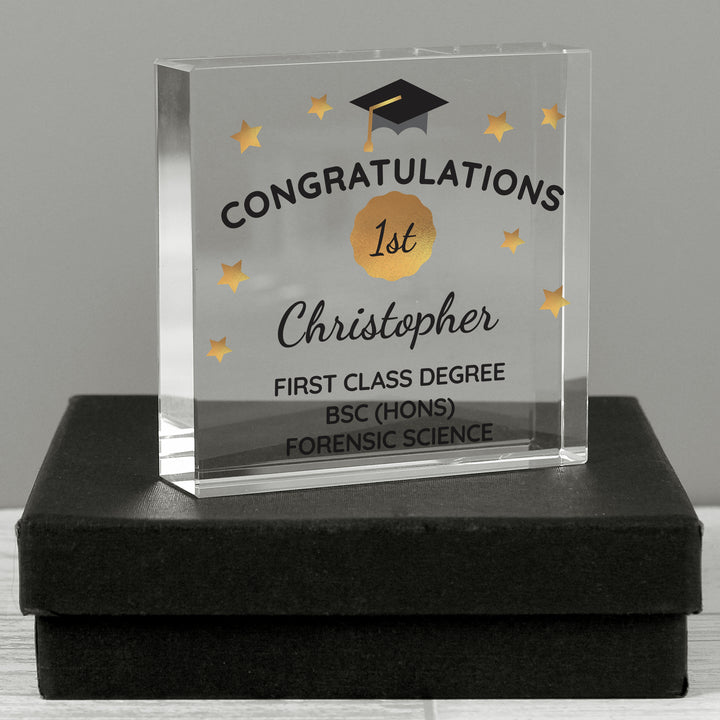 Personalised Congratulations Graduation Crystal Token