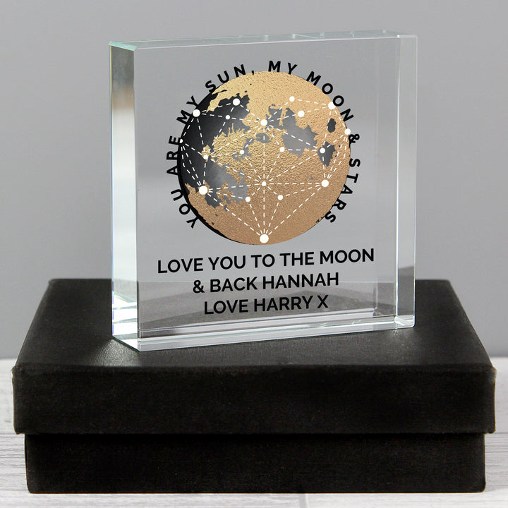 Buy Personalised You Are My Sun My Moon Large Crystal Token at www.giftsfinder.co.uk