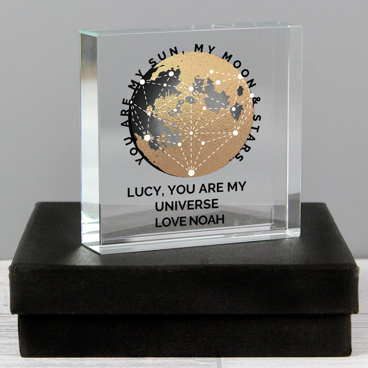 Personalised You Are My Sun My Moon Crystal Token in gift category Ornaments