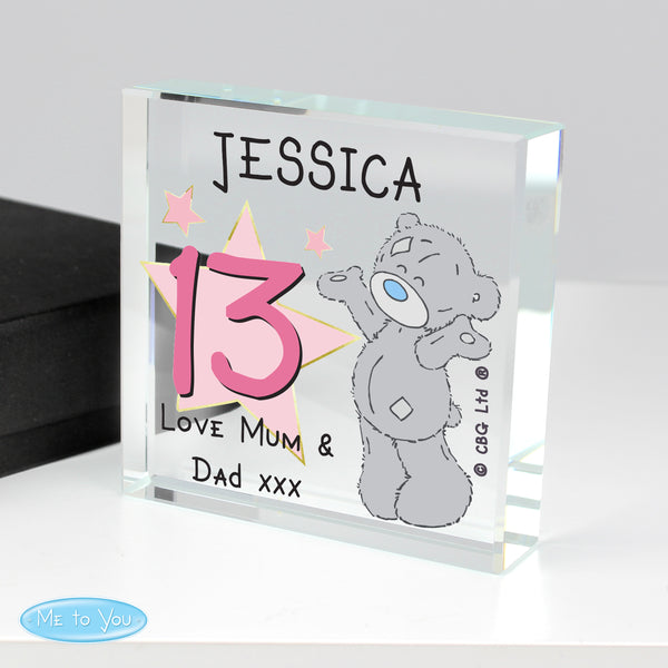 Buy Personalised Me To You Sparkle & Shine Birthday Large Crystal Token at www.giftsfinder.co.uk