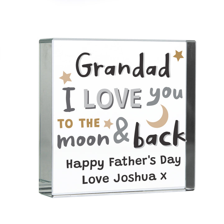 Personalised To The Moon And Back Crystal Token - part of the Gifts Finder Personalised Ornaments & Keepsakes collection