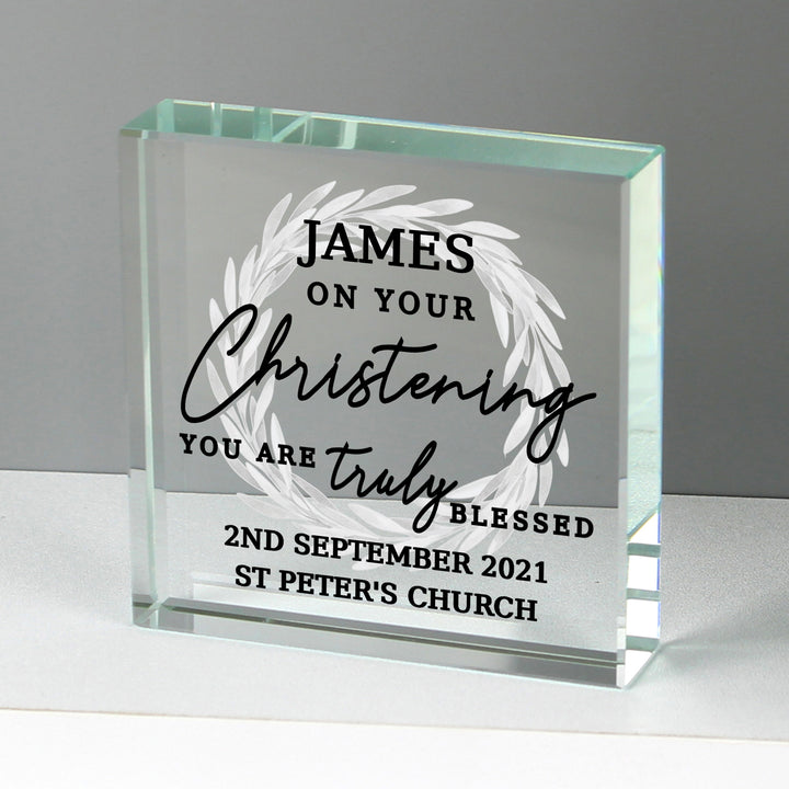 Buy Personalised 'Truly Blessed' Crystal Token available now at www.giftsfinder.co.uk