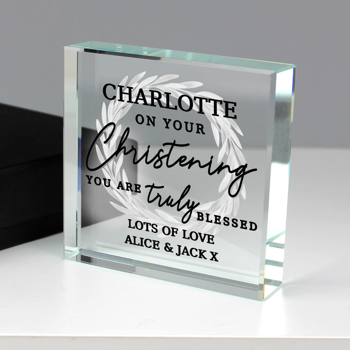 Buy Personalised 'Truly Blessed' Crystal Token available now at www.giftsfinder.co.uk