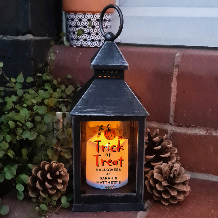 Personalised Trick or Treat Lantern in gift category Personalised Lanterns