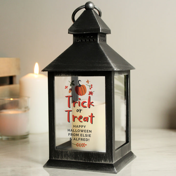 Personalised Trick or Treat Lantern in gift category Personalised Lanterns