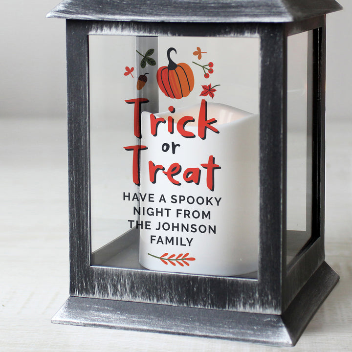 Personalised Trick or Treat Lantern in gift category Personalised Lanterns