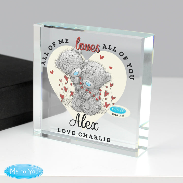 Buy Personalised Me to You Valentine Crystal Token available now at www.giftsfinder.co.uk