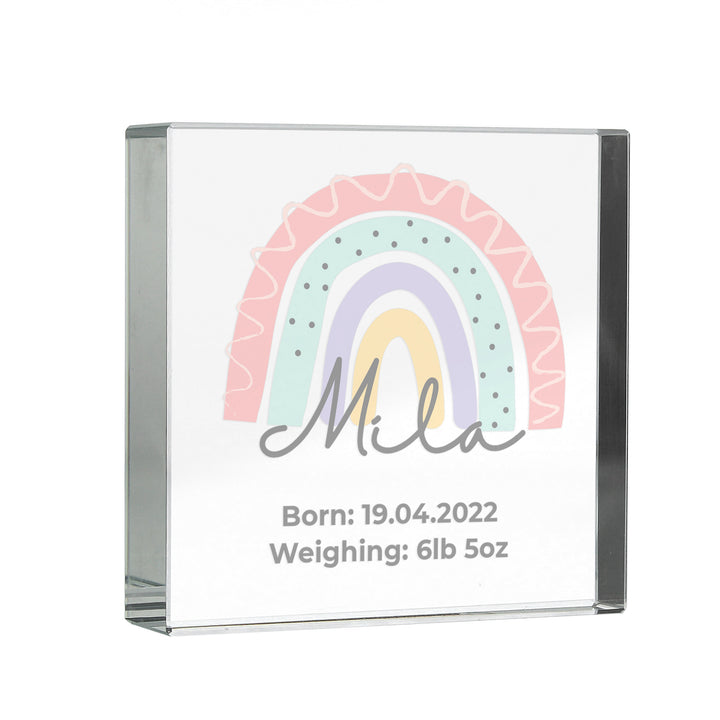 Personalised Rainbow Crystal Token in gift category Personalised Ornaments & Keepsakes