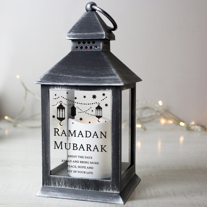 Personalised Eid And Ramadan Black Lantern - part of the Gifts Finder LED Lights, Candles & Decorations collection