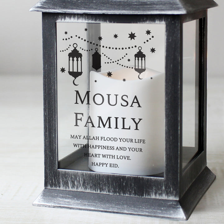 Buy Personalised Eid Black Lantern available now at www.giftsfinder.co.uk