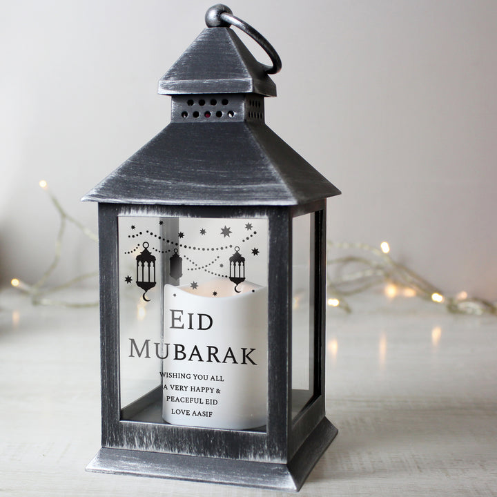 Buy Personalised Eid Black Lantern available now at www.giftsfinder.co.uk