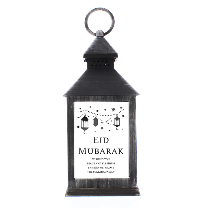 Buy Personalised Eid Black Lantern available now at www.giftsfinder.co.uk