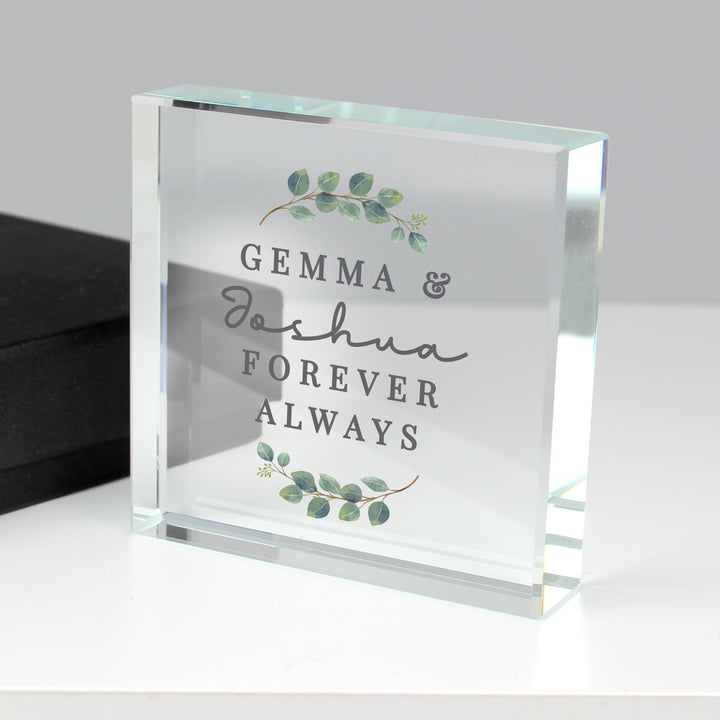 Buy Personalised Botanical Crystal Token available now at www.giftsfinder.co.uk