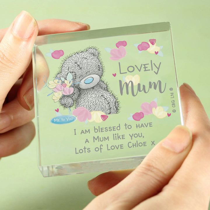 Buy Personalised Me to You Lovely Mum Crystal Token available now at www.giftsfinder.co.uk