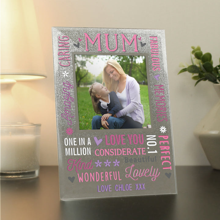 Buy Personalised Mum Glitter Frame at www.giftsfinder.co.uk