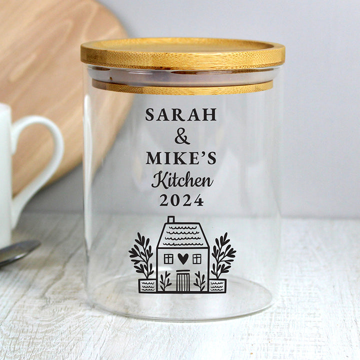 Buy Personalised Home Glass Storage Jar available now at www.giftsfinder.co.uk