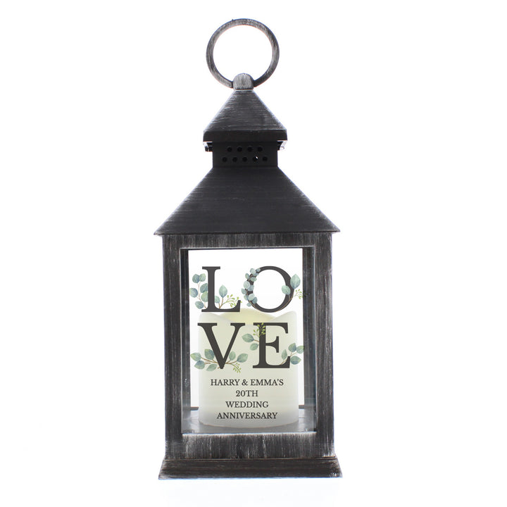 Buy Personalised LOVE LED Black Lantern available now at www.giftsfinder.co.uk