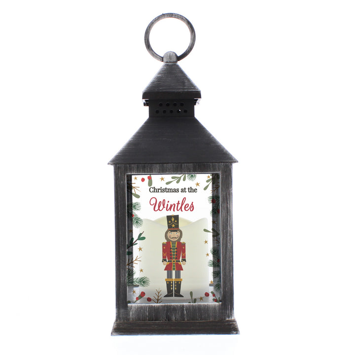 Buy Personalised Christmas Nutcracker Black Lantern available now at www.giftsfinder.co.uk