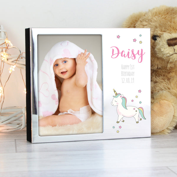 Buy Personalised Baby Unicorn 6x4 Photo Frame Album available now at www.giftsfinder.co.uk