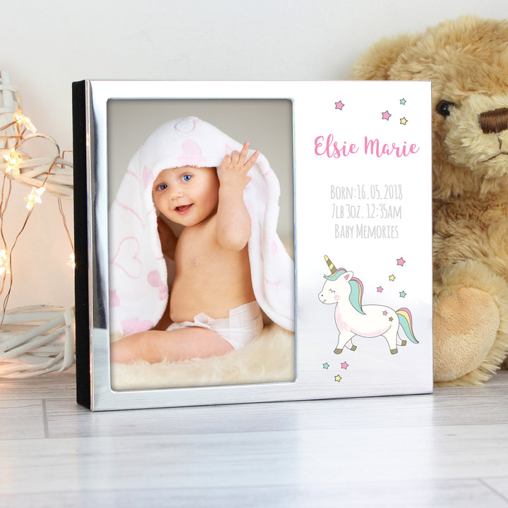 Buy Personalised Baby Unicorn 6x4 Photo Frame Album available now at www.giftsfinder.co.uk