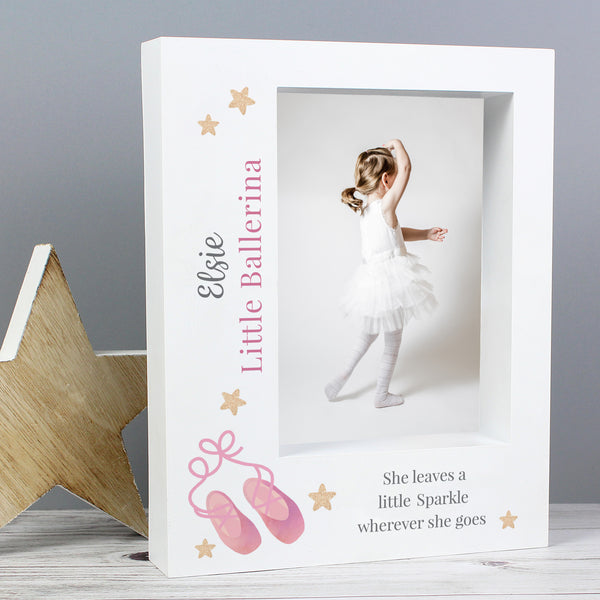 Buy Personalised Swan Lake Ballet 7x5 Box Photo Frame at www.giftsfinder.co.uk