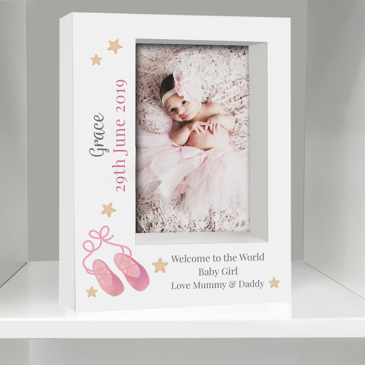 Personalised Swan Lake Ballet 5x7 Box Photo Frame in gift category Photo Frames, Albums and Guestbooks