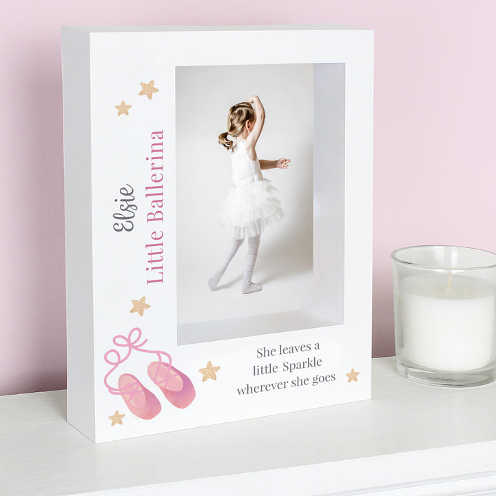 Buy Personalised Swan Lake Ballet 7x5 Box Photo Frame at www.giftsfinder.co.uk