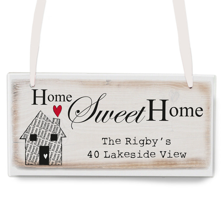 Personalised Home Sweet Home Wooden Sign - part of the Gifts Finder Personalised Signs collection