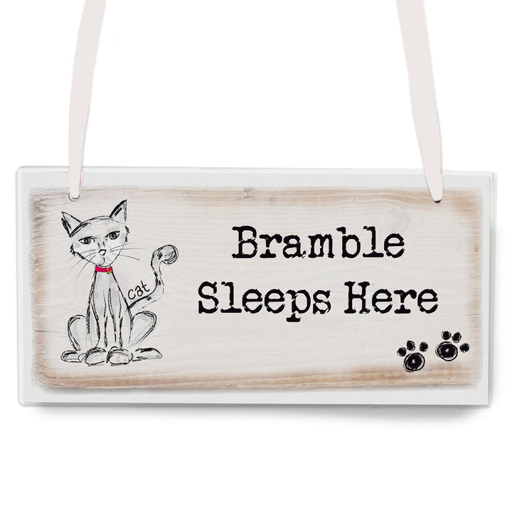 Buy Personalised Cat Wooden Sign available now at www.giftsfinder.co.uk