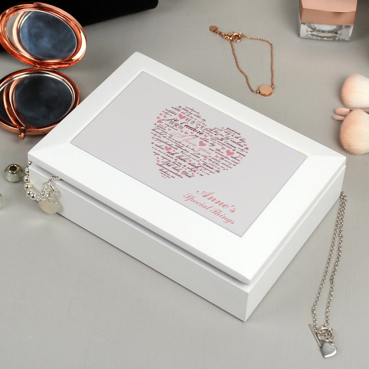 Buy Personalised I Love You White Jewellery Box available now at www.giftsfinder.co.uk