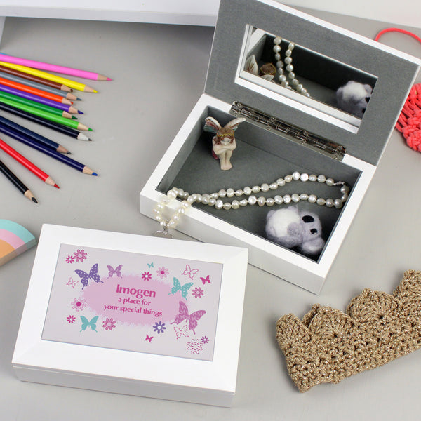 Buy Personalised Butterfly Jewellery Box available now at www.giftsfinder.co.uk