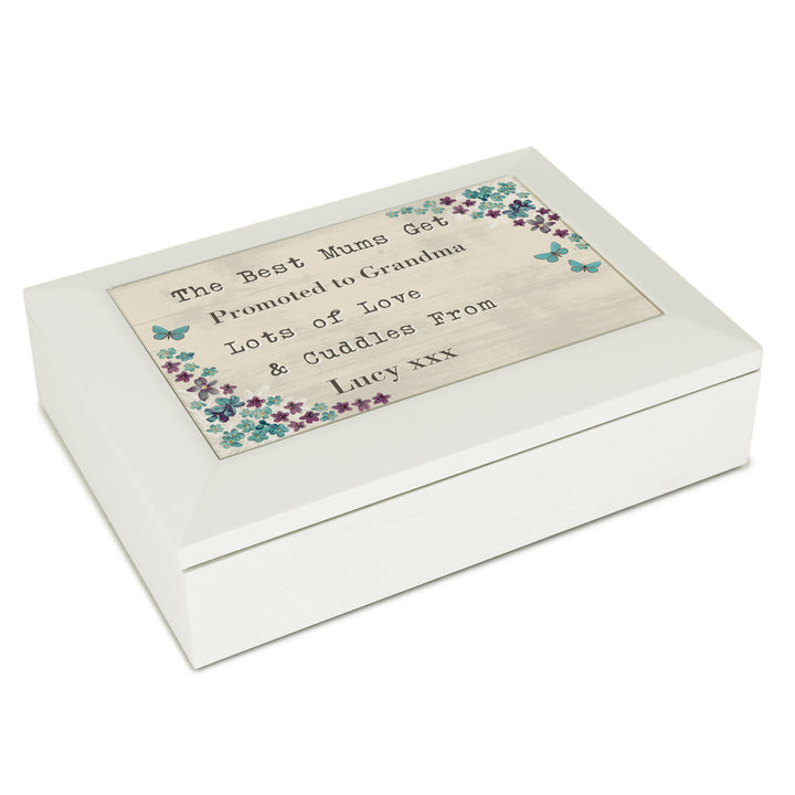 Personalised Forget Me Not Jewellery Box - part of the Gifts Finder Personalised Jewellery Boxes collection