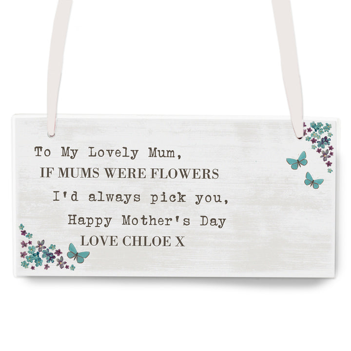 Buy Personalised Forget me not Wooden Sign available now at www.giftsfinder.co.uk