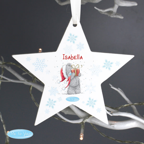 Buy Personalised Me To You Wooden Wooden Star Decoration available now at www.giftsfinder.co.uk