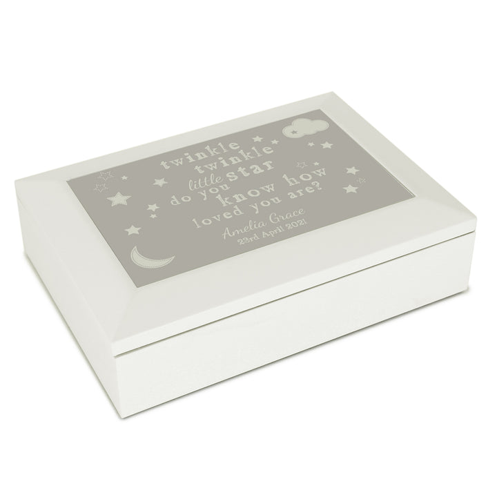 Personalised Twinkle Twinkle Jewellery Box in gift category Personalised Jewellery Boxes