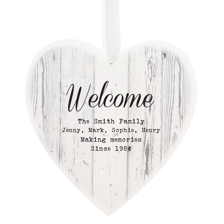 Buy Personalised Rustic Large Wooden Heart Decoration at www.giftsfinder.co.uk