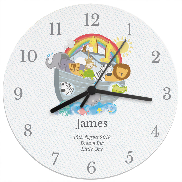 Personalised Noah's Ark Clock - part of the Gifts Finder Personalised Clocks collection