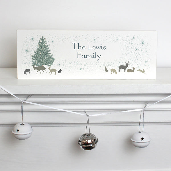 Buy Personalised A Winters Night Wooden Block Sign at www.giftsfinder.co.uk