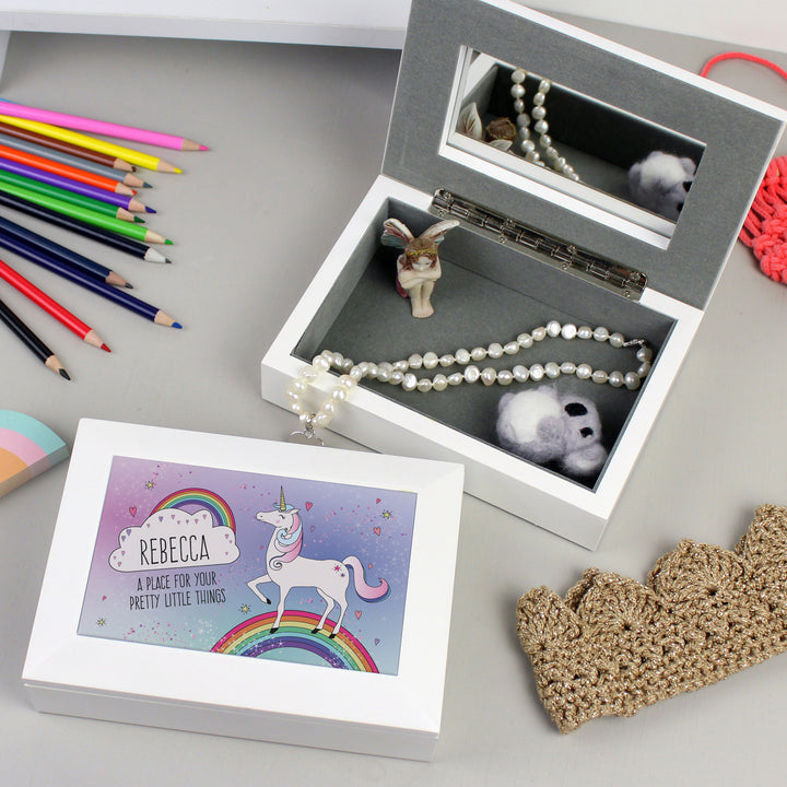 Buy Personalised Unicorn Jewellery Box at www.giftsfinder.co.uk