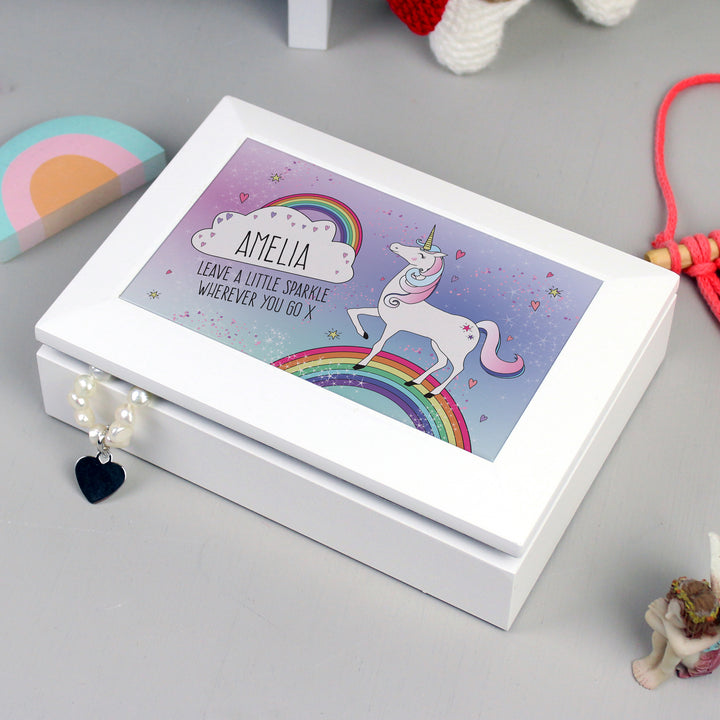 Buy Personalised Unicorn Jewellery Box at www.giftsfinder.co.uk